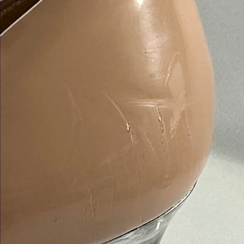 Mix No. 6 Blush Patent Pointed Toe Clear Stiletto Heel Size 8M - Picture 9 of 9